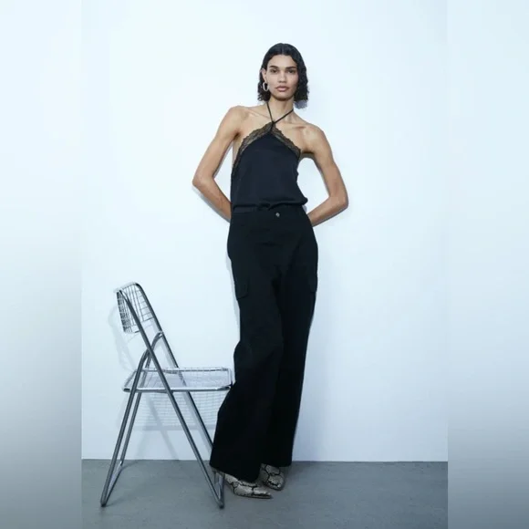 H&M High Rise Cargo Pants - Picture 2 of 8